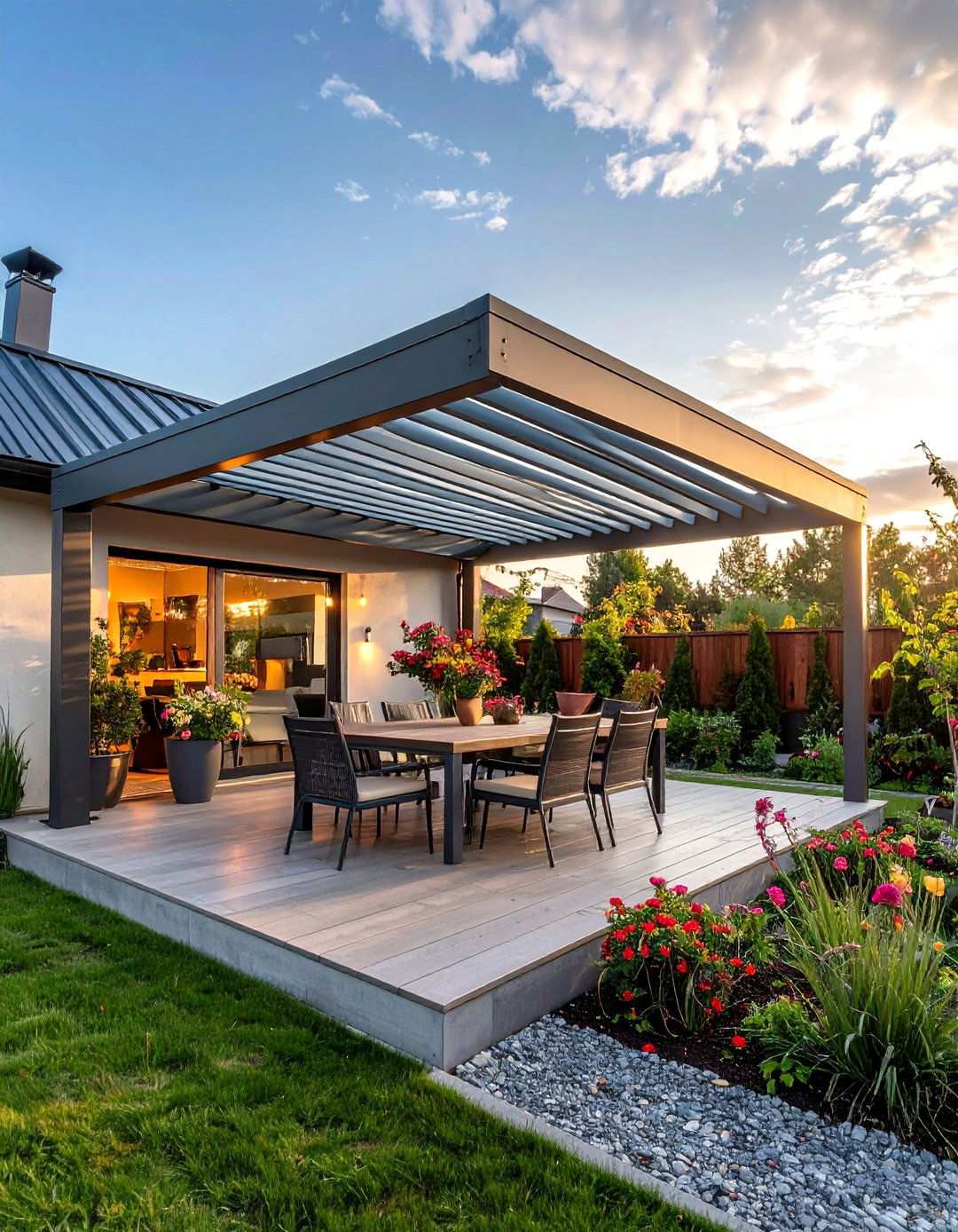 Corrugated Metal Roofing - 24 Pergola Cover Ideas