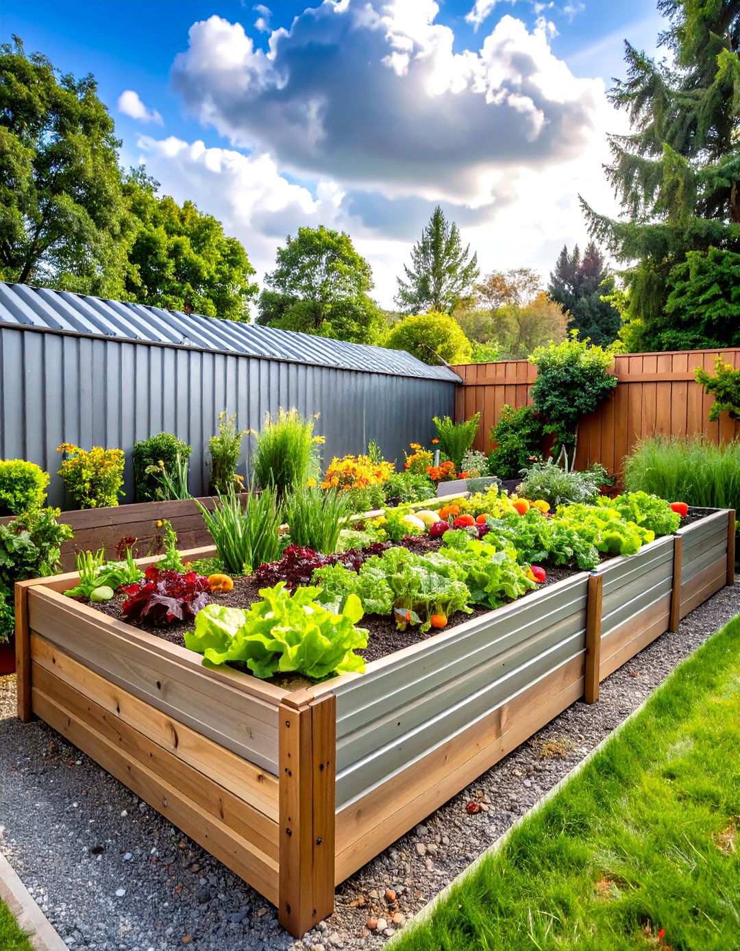 Corrugated Metal Sheets - 24 Inexpensive Raised Garden Bed Ideas