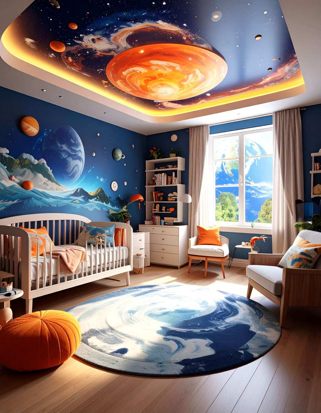 Cosmic Weather Patterns Theme - 24 Space-themed Nursery Ideas