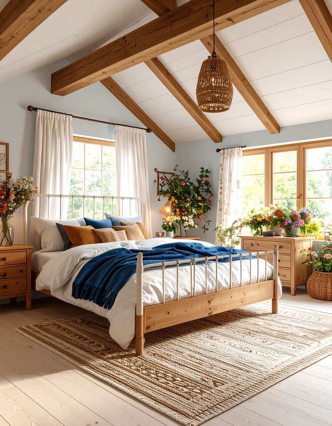 Cottage Core Aesthetic - 24 Low Sloped Ceiling Bedroom Ideas