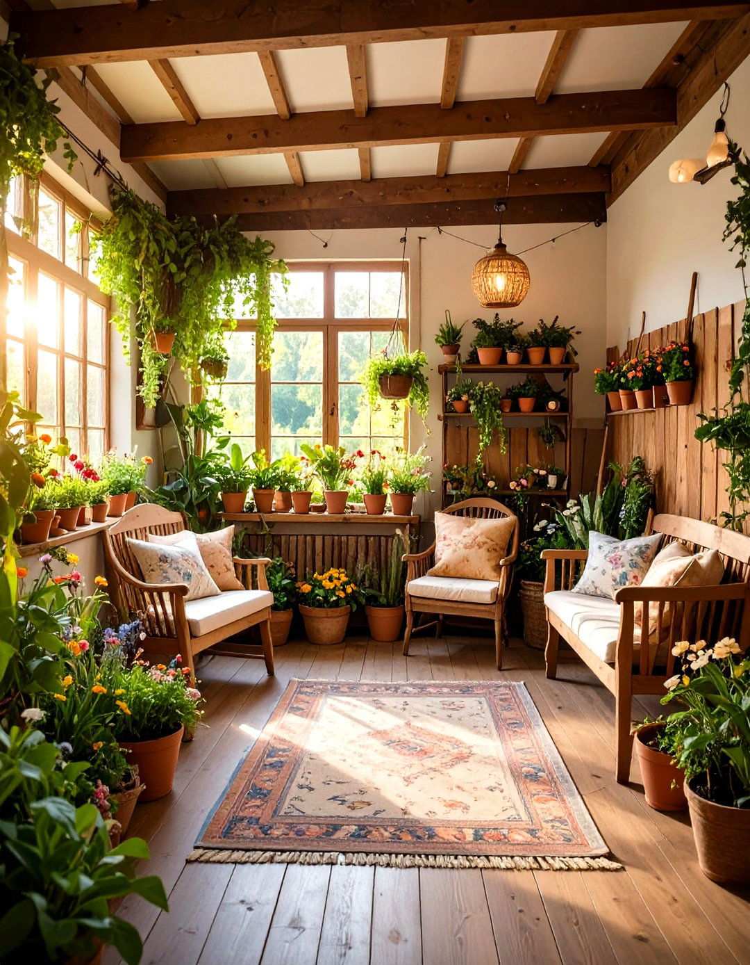 Cottage Garden Nursery with Mixed Border Plantings - 24 Nursery Garden Ideas