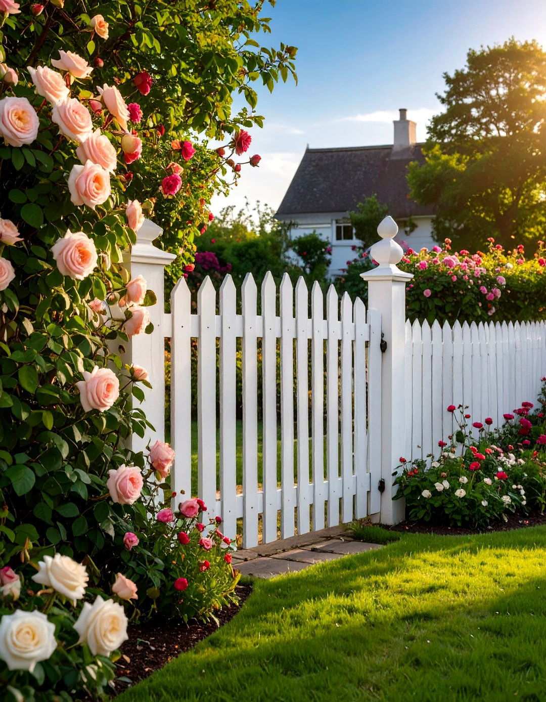 Cottage Garden Picket Fence Charm - 24 Vintage Garden Ideas