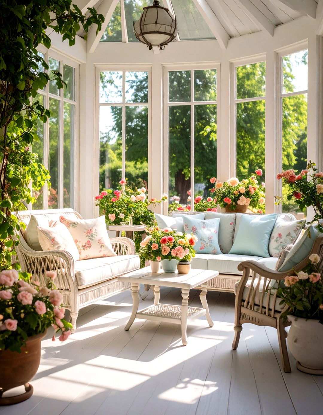 Cottage Garden Screened Nook - 24 Small Screened-in Porch Ideas
