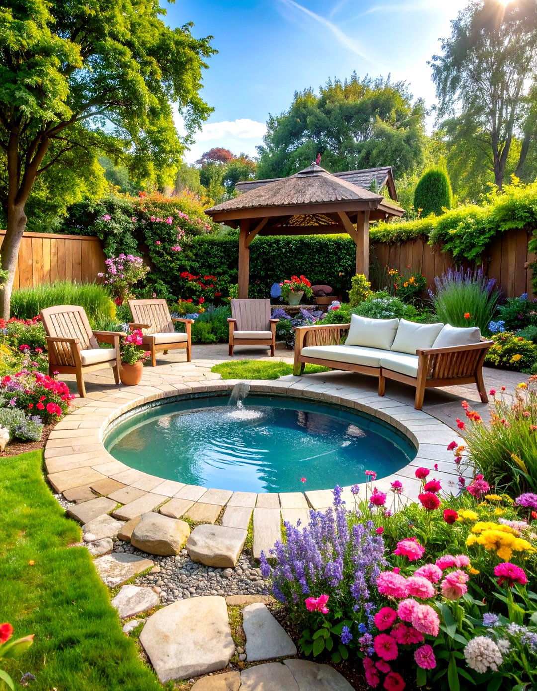 Cottage Garden Spool Retreat - 24 Spool Pool Ideas