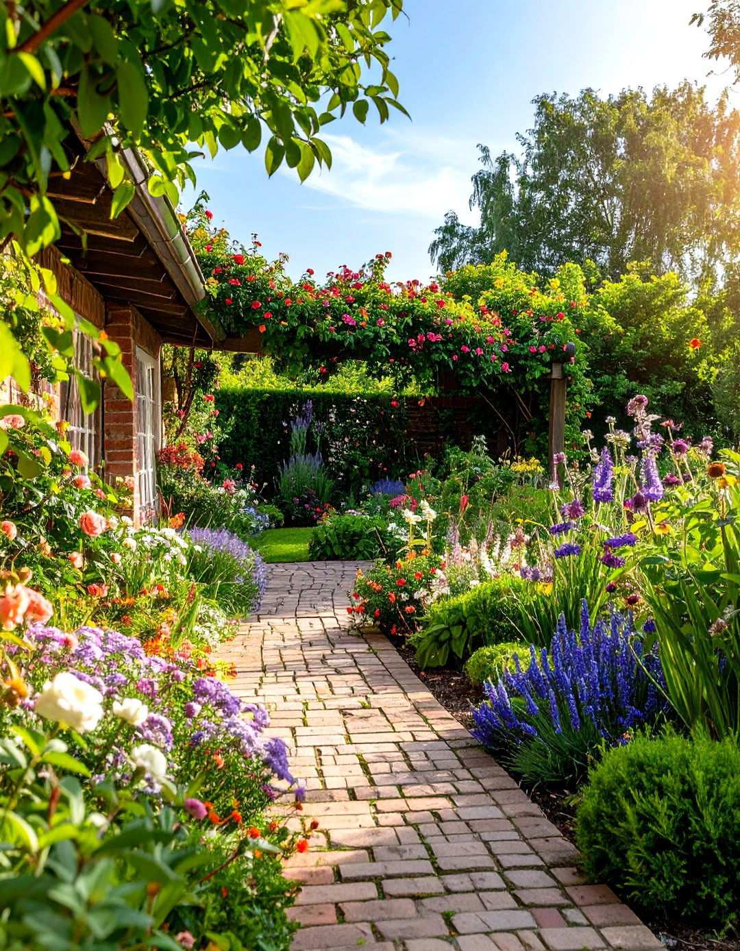 Cottage Garden Terraced Borders - 24 Tiered Garden Ideas