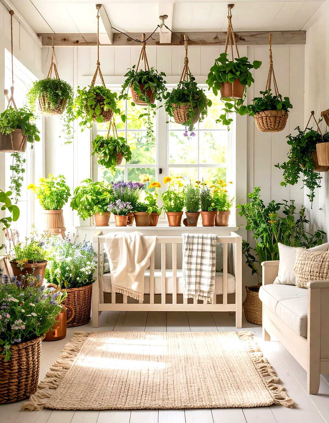 Cottage Herb Garden Nursery with Culinary Plant Themes - 24 Nursery Garden Ideas