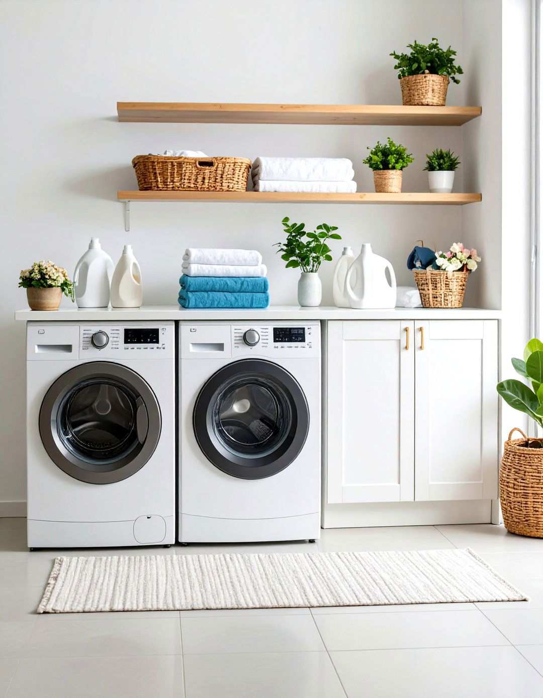 Countertop Workspace Addition - 24 Small Laundry Room Ideas With a Top Load Washing Machine