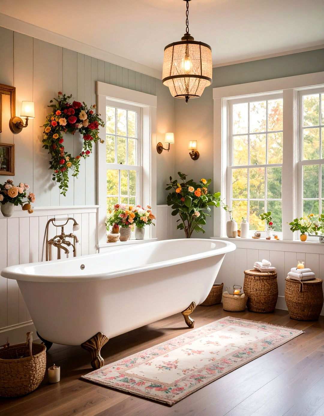 Country Cottage Bathroom Design - 24 Log Cabin Interior Design Ideas