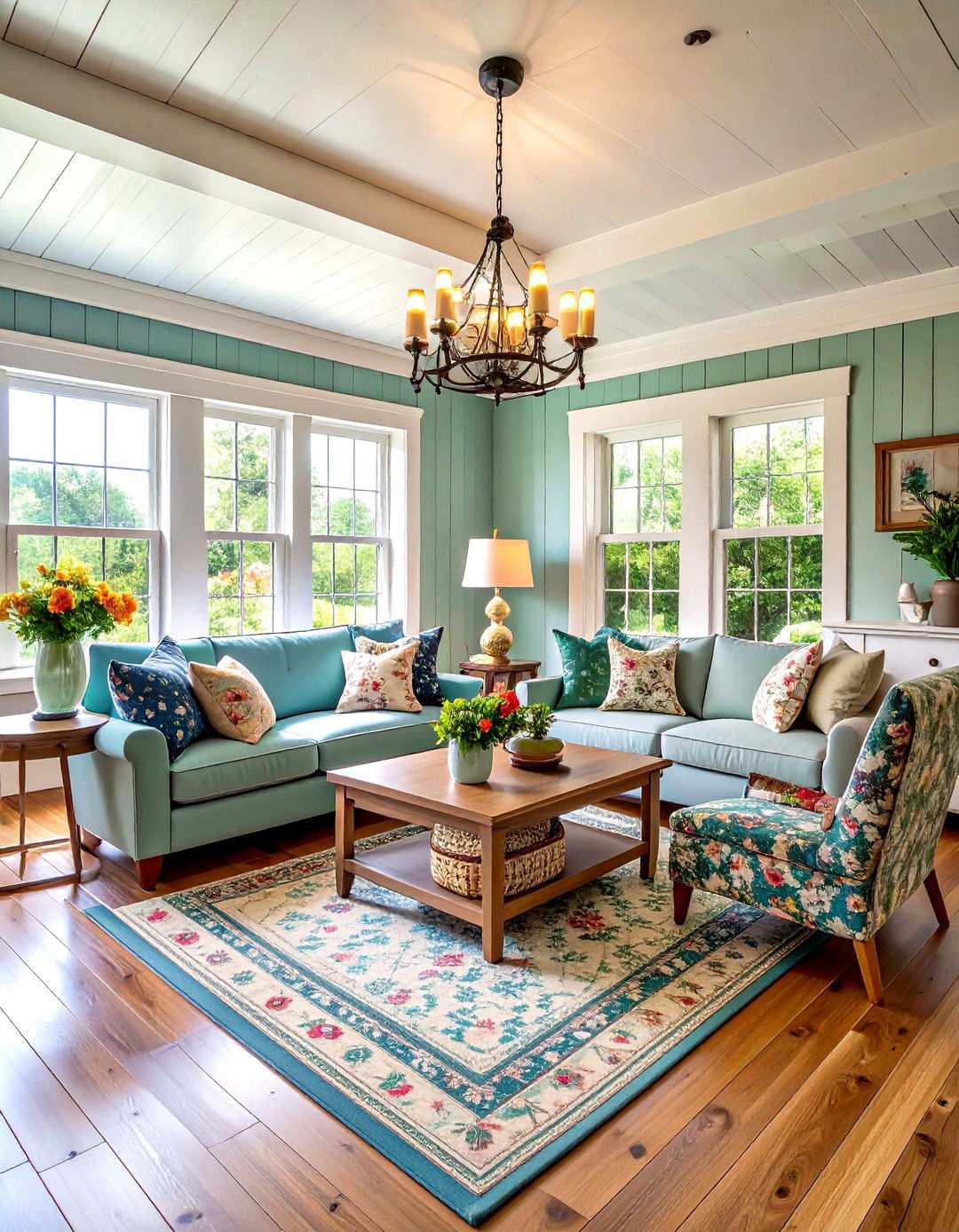 Country Cottage Open Floor Plan with Vintage Details - 24 Open Floor Plan Ideas
