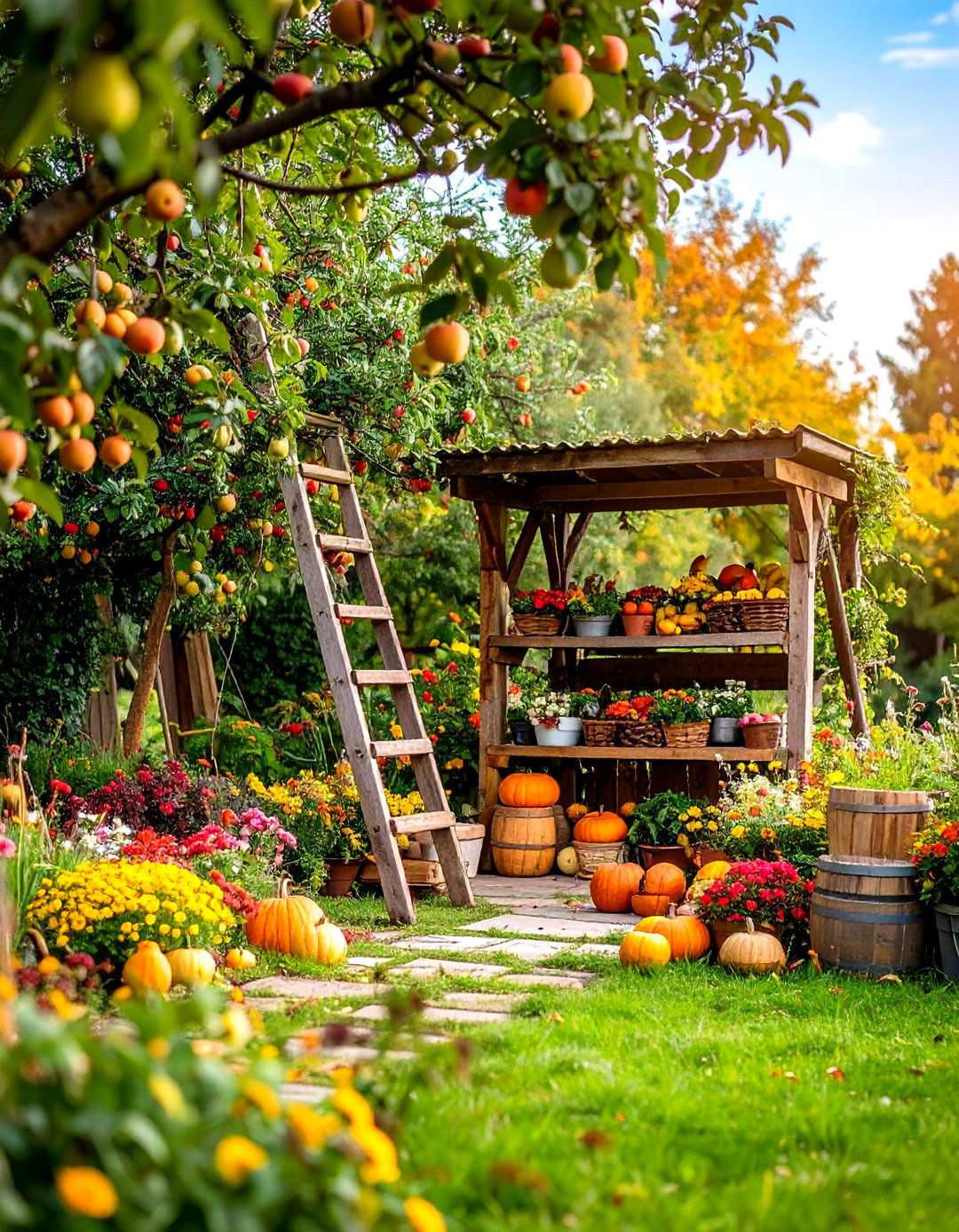 Country Estate Orchard Garden - 24 Vintage Garden Ideas