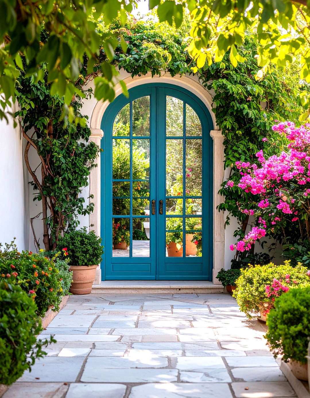 Courtyard Entry Door Designs - 24 Mediterranean Front Door Ideas