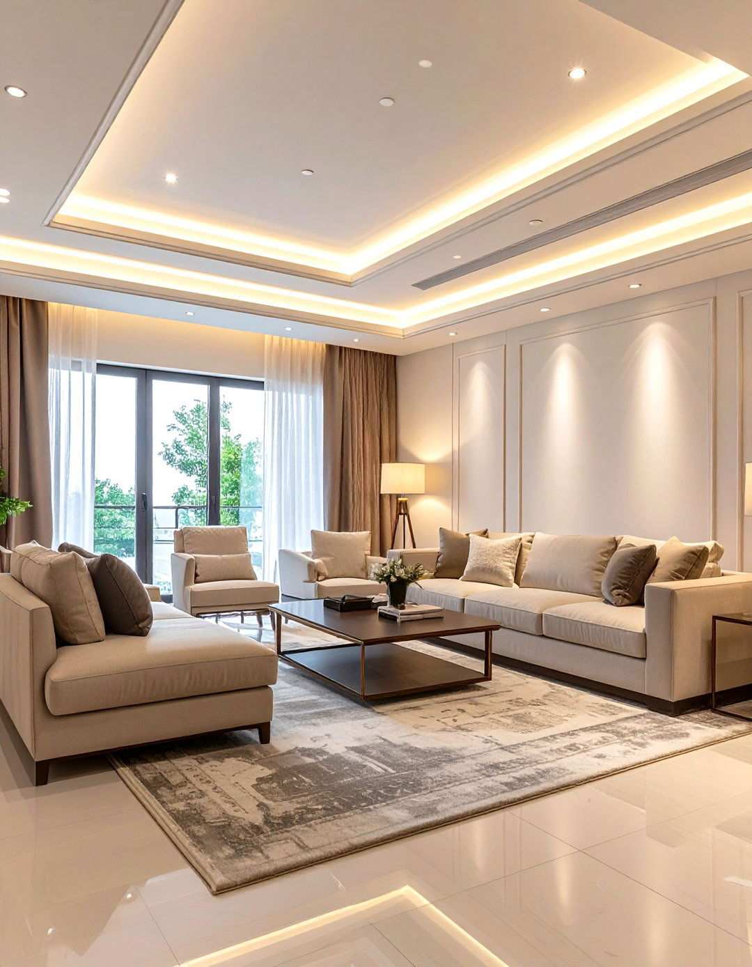 Cove Lighting Behind Crown Molding - 24 Living Room Wall Lighting Ideas