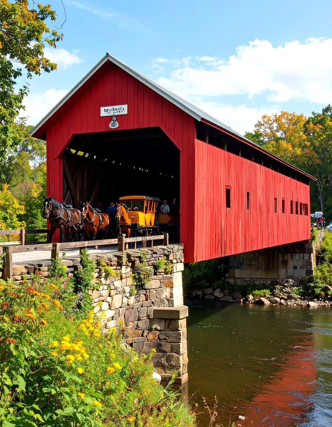 Covered Bridge Transportation Link - 24 Small Town Murals
