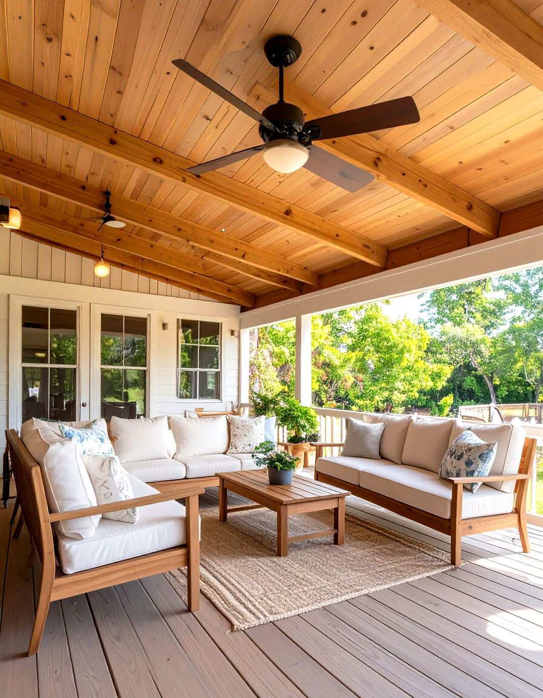 Covered Porch Ceiling Fans - 24 Mobile Home Porch Ideas