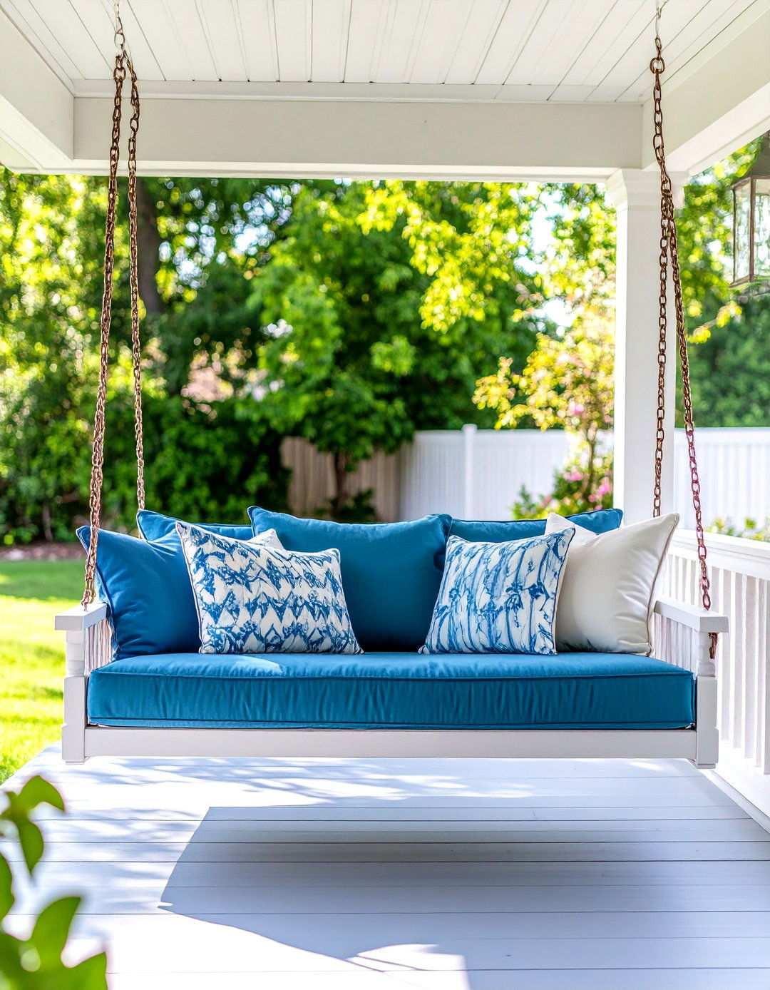 Covered Porch Swings - 24 Outdoor Seating Ideas