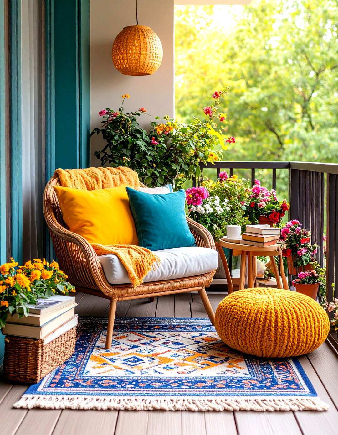 Cozy Reading Nook Escape - 24 Large Balcony Ideas