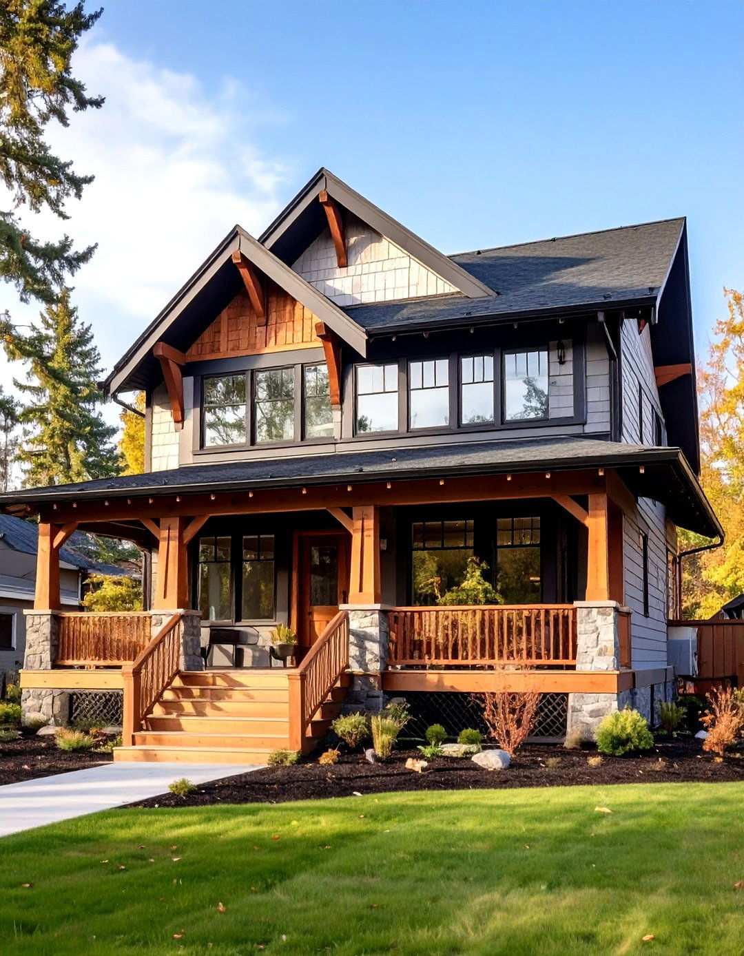 Craftsman Bungalow Character - 24 Houses With Black Windows