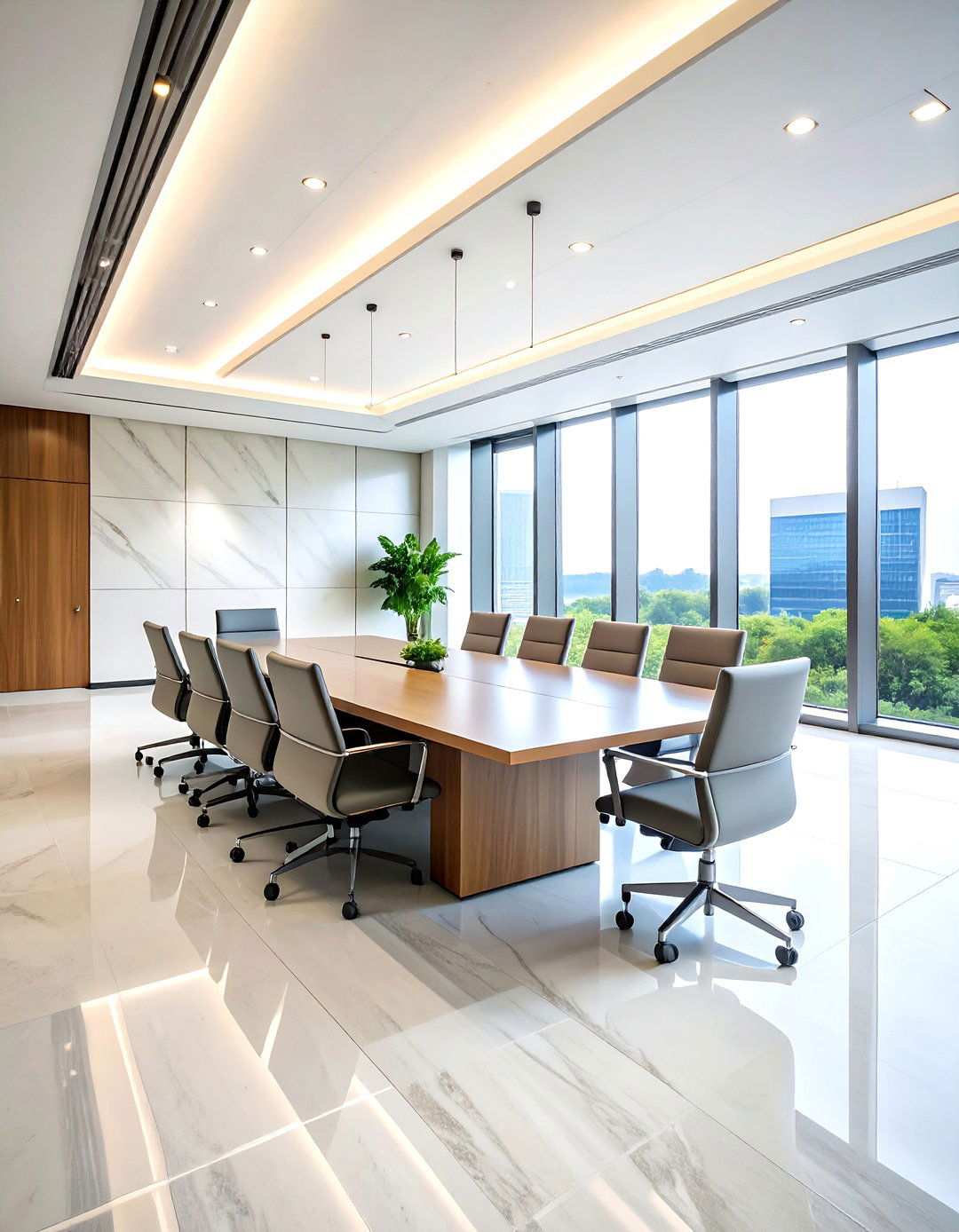 Cream Finished Polished Concrete with Marble Like Smoothness - 24 Types of Concrete Floor Finishes