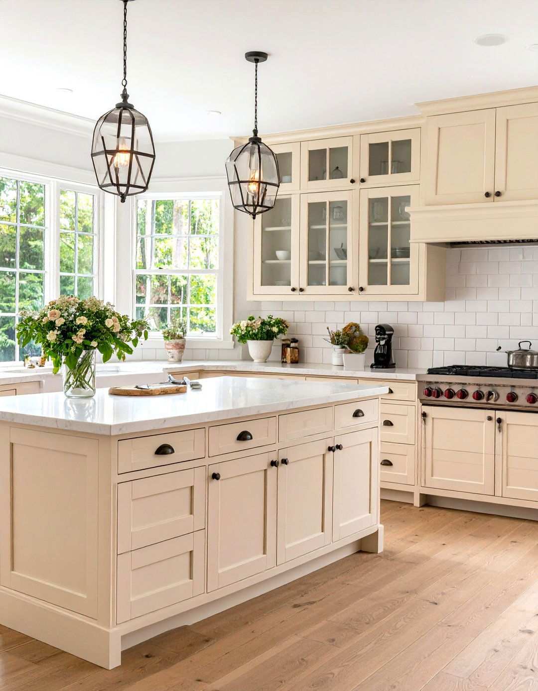 Cream Off White Country Kitchen Cabinets - 24 Kitchen Cabinet Color Ideas