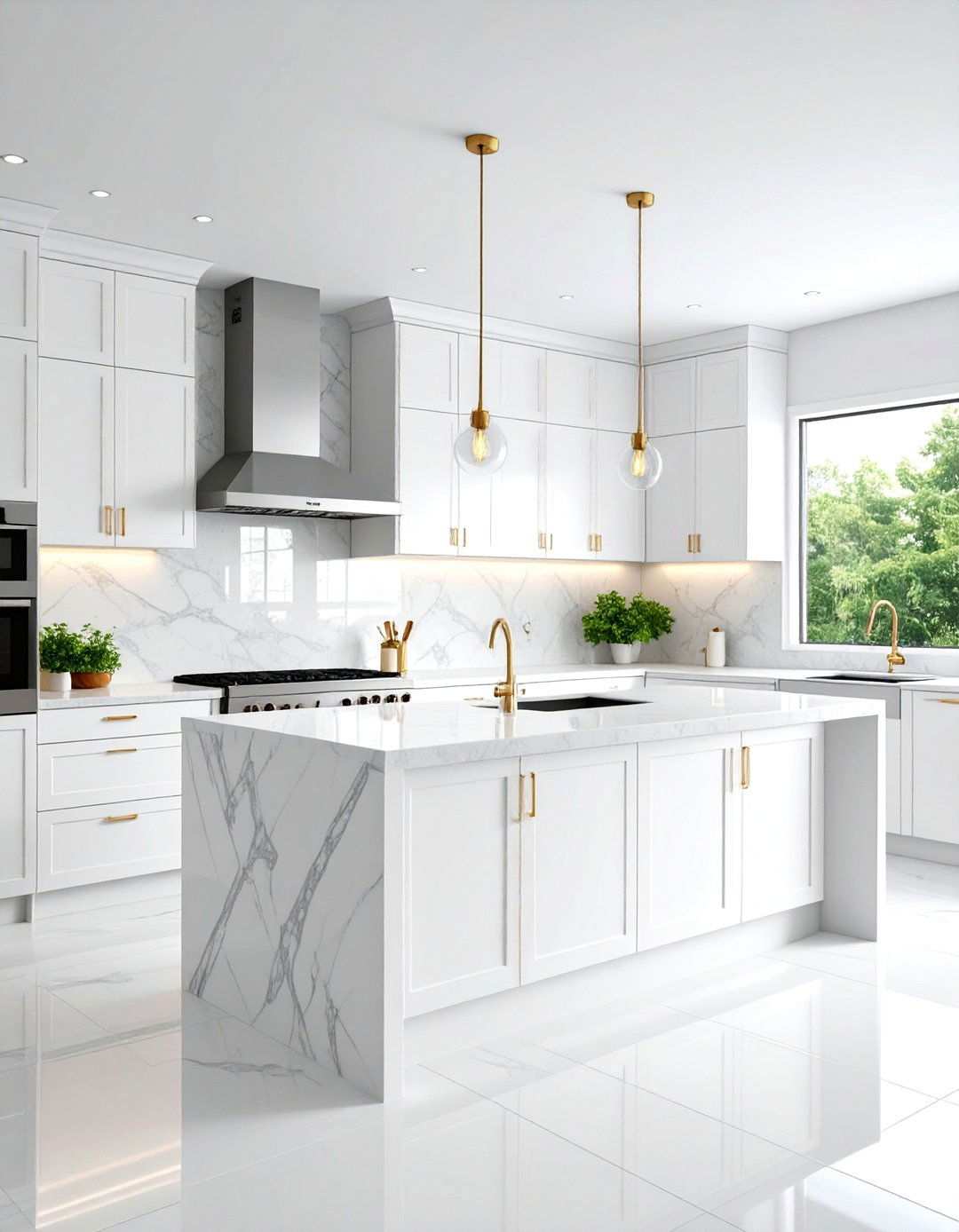 Creamy White Kitchen Elegance - 24 Monochromatic Color Schemes for Rooms