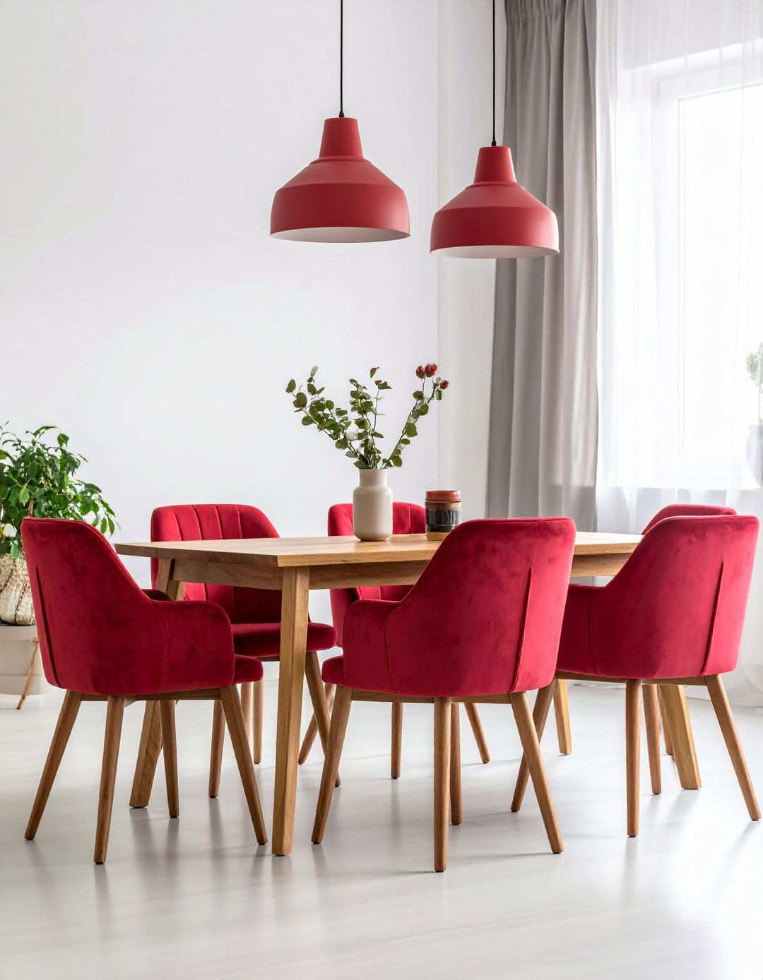 Crimson Dining Chair Statement - 24 Red Dining Room Ideas