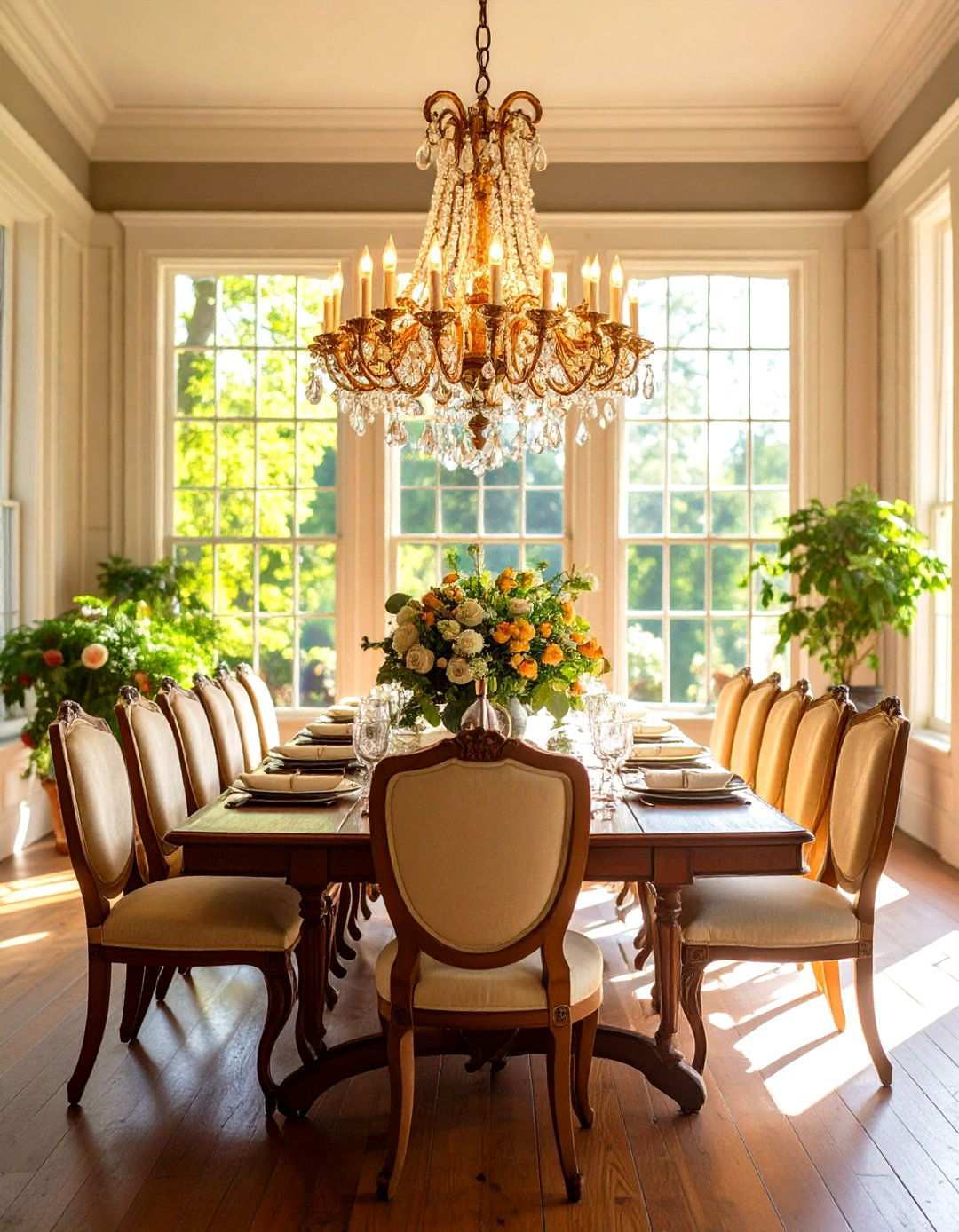 Crystal Chandelier Victorian Dining Room - 24 Victorian Sunroom Ideas