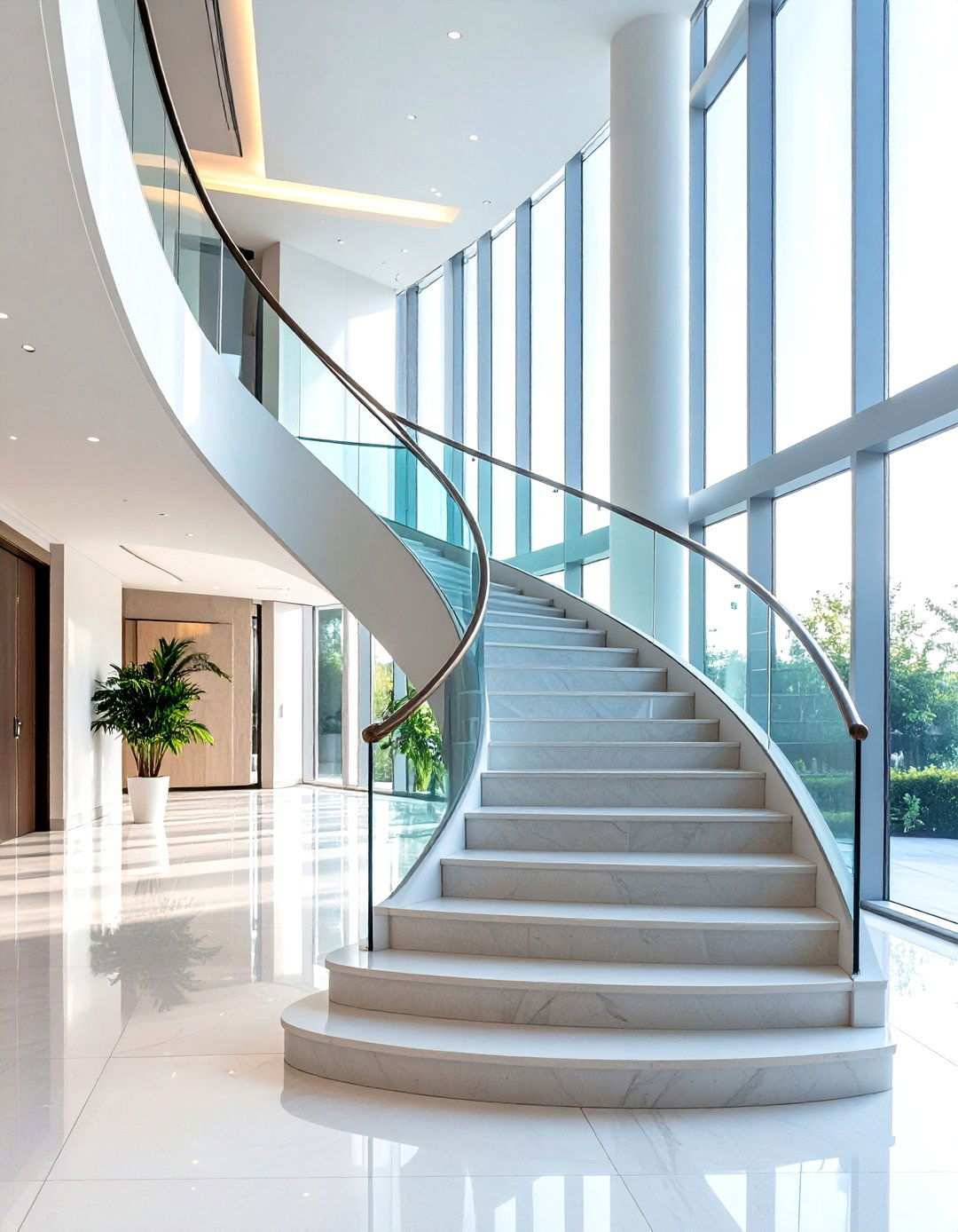 Curved Architectural Staircase Design - 24 Staircase Ideas