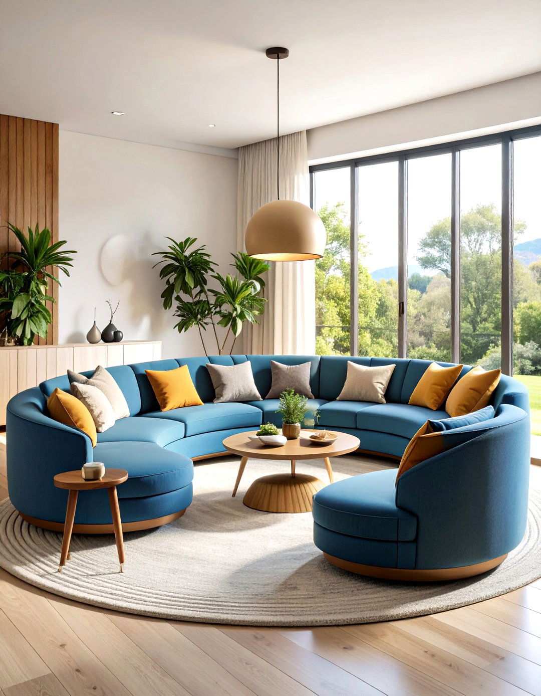 Curved Banquette Lounge - 24 Living Room Nook Ideas