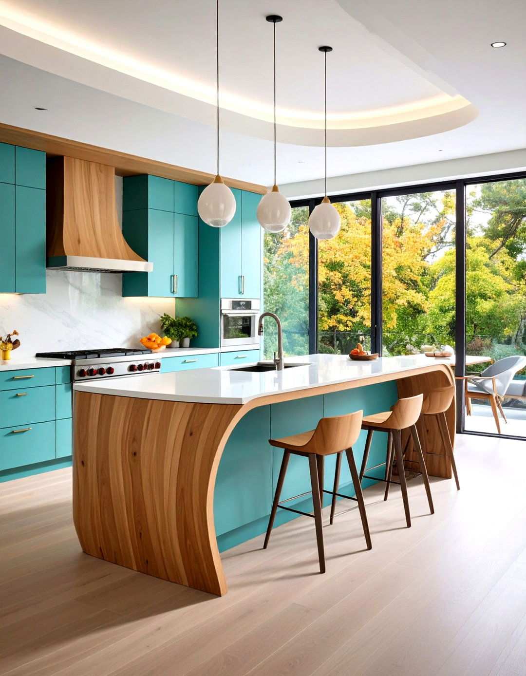 Curved Cabinet Design Elements - 24 Luxury Kitchen Ideas