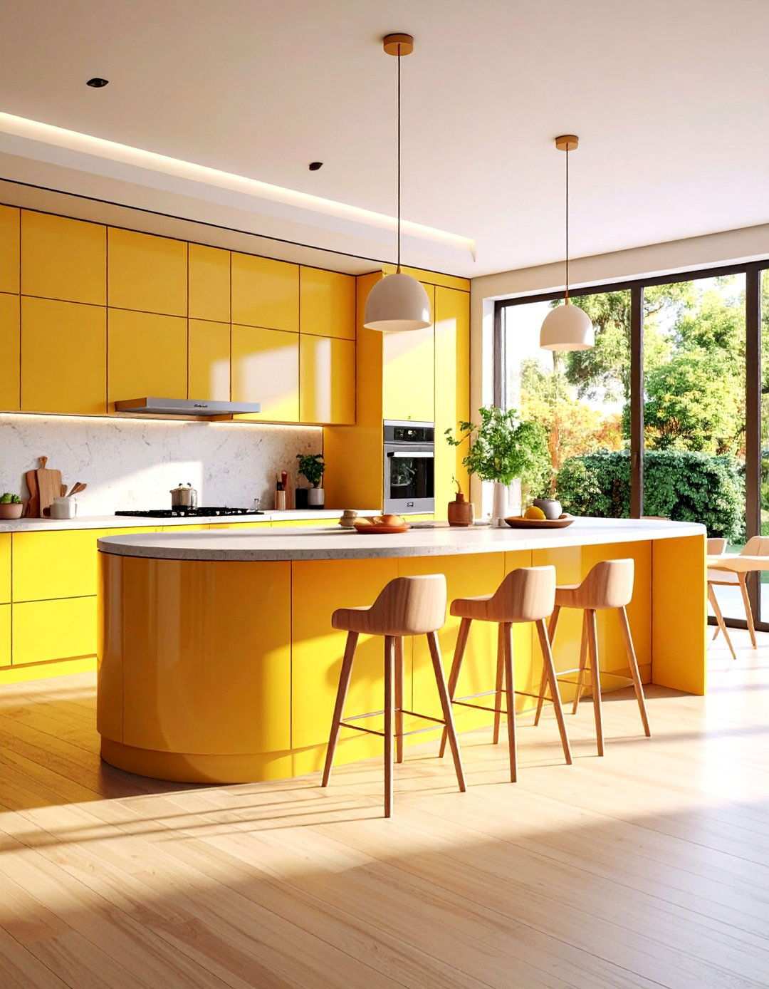 Curved Edge Islands for Smooth Traffic Flow - 24 Small Kitchen Island Ideas