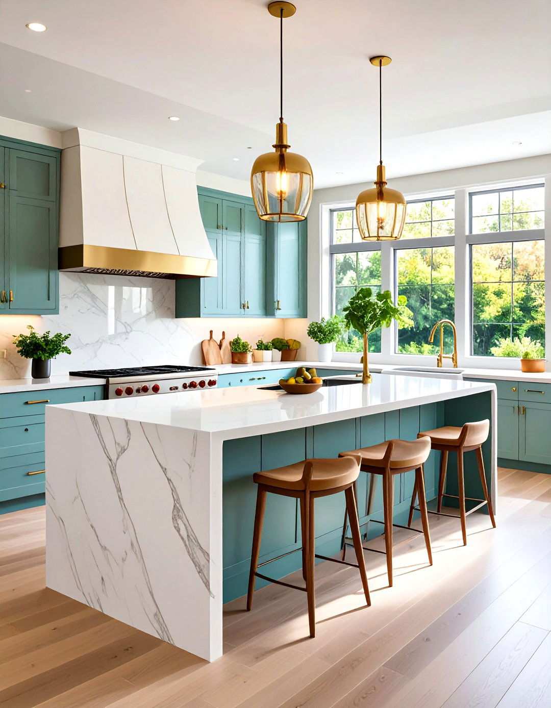 Curved Edge Modern Designs - 24 Quartz Kitchen Countertops