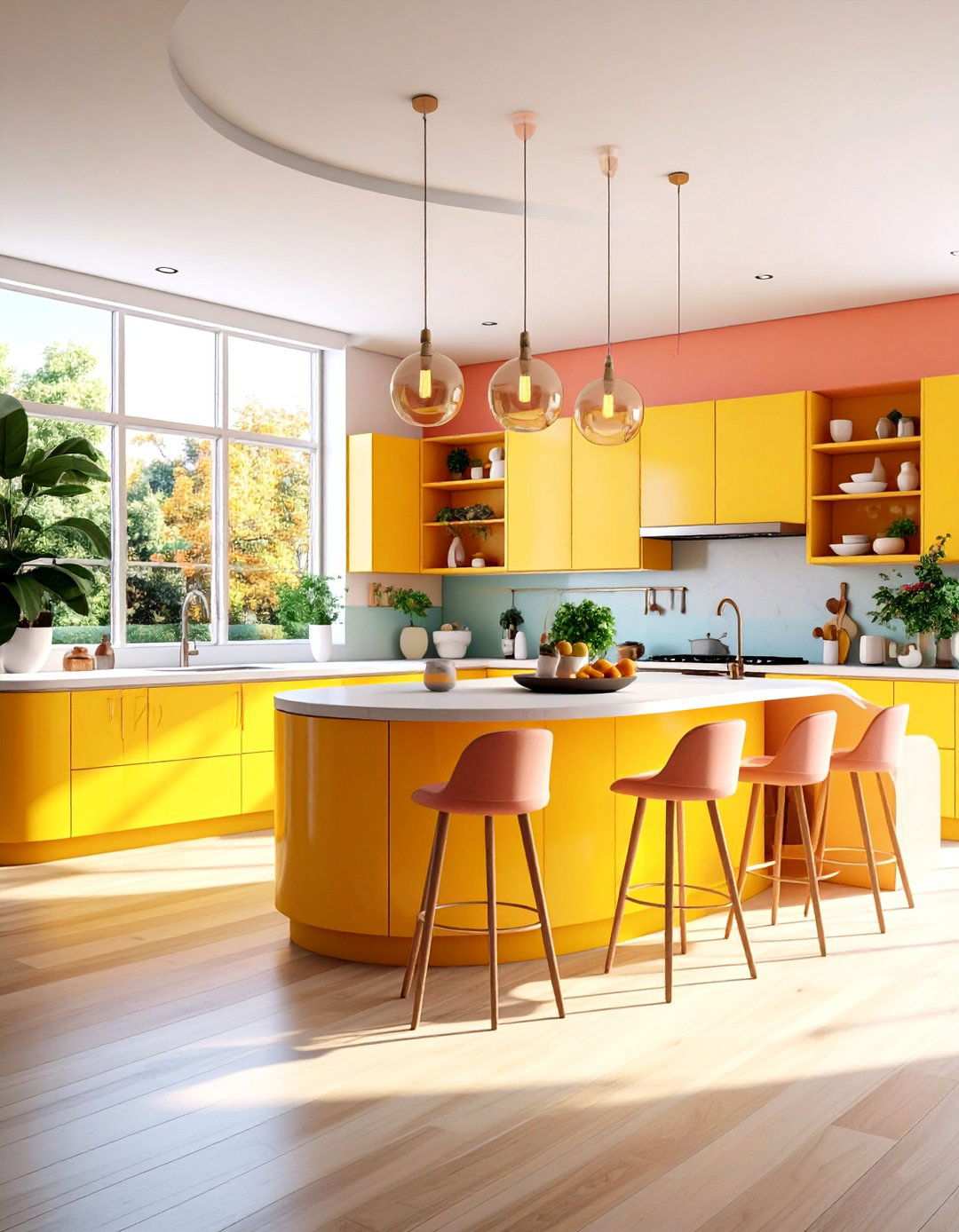 Curved Elements Open Kitchen Living Room - 24 Open Kitchen Living Room Ideas