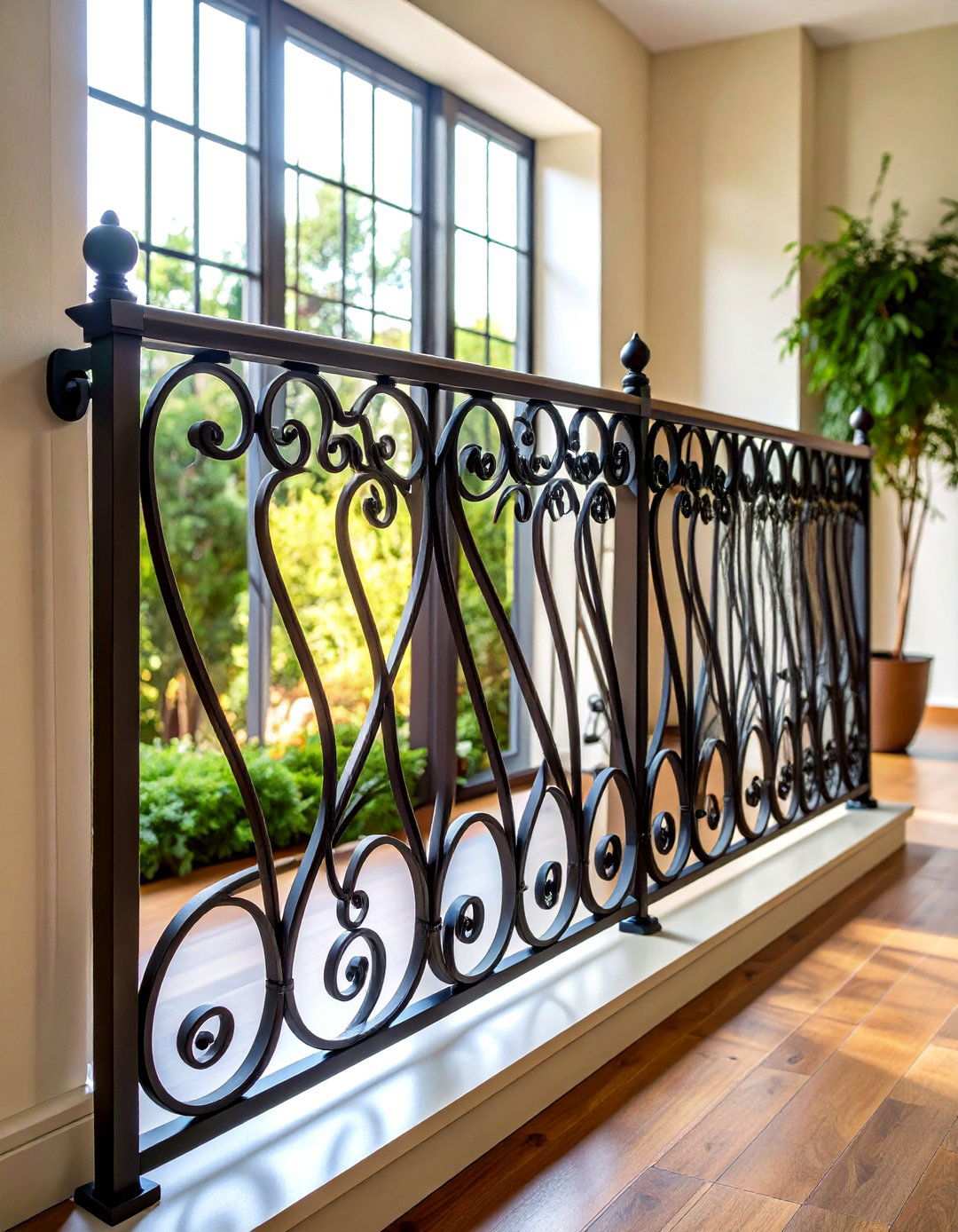 Curved Flowing Balcony Railing Designs - 24 Wrought Iron Balcony Railing Design Ideas