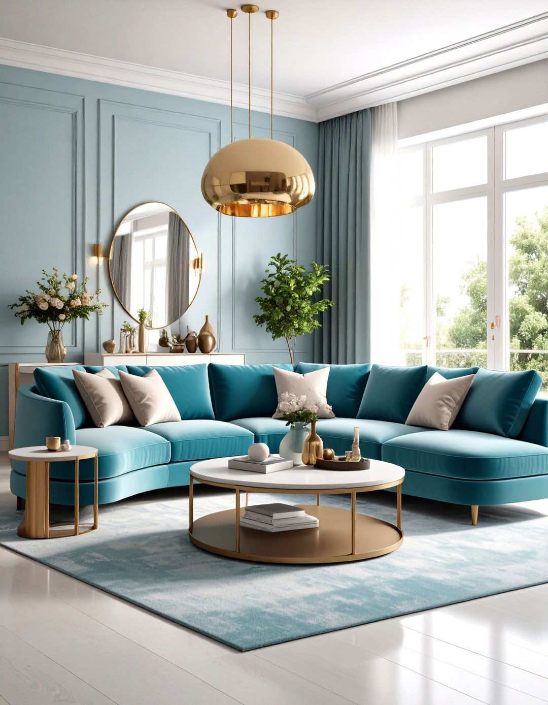 Curved Living Room Furniture for Modern Comfort - 24 Simple Living Room Ideas