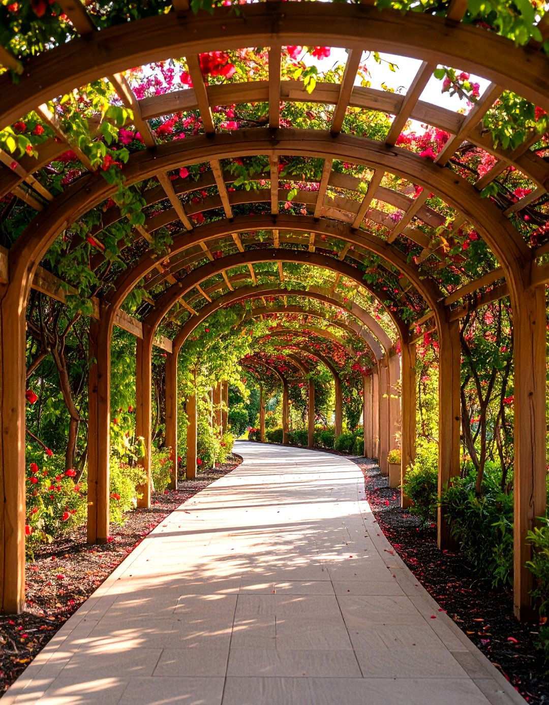 Curved Pergola Walkway Design - 24 Patio Pergola Ideas