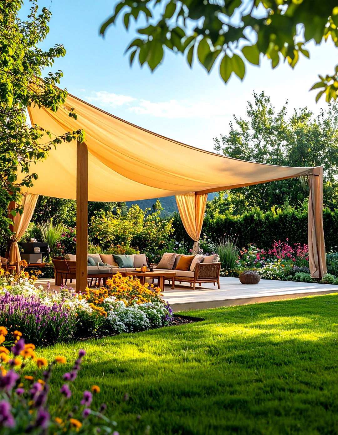 Curved Shade Sail Designs - 24 Shade Ideas