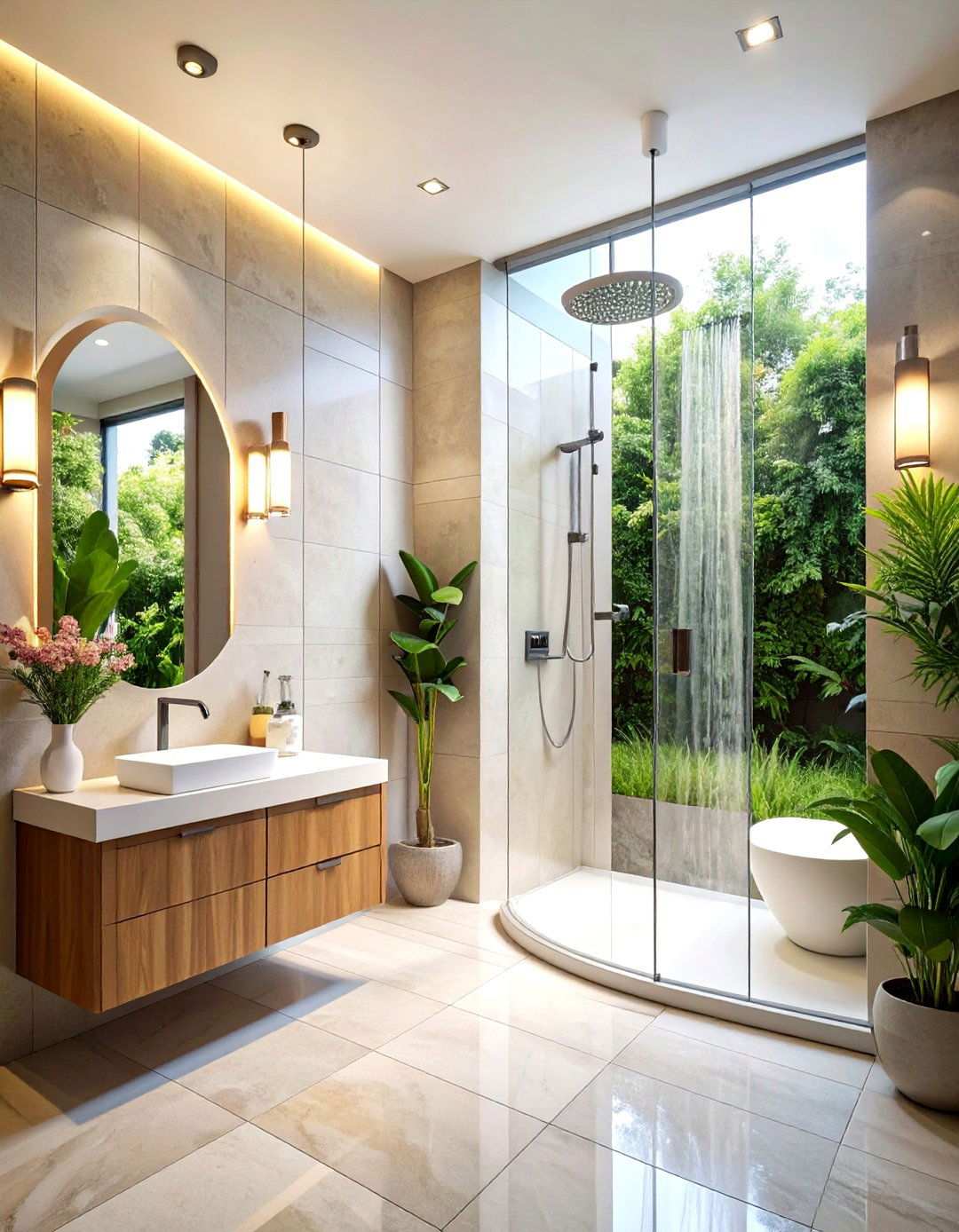 Curved Shower Enclosures - 24 Small Ensuite Design Ideas