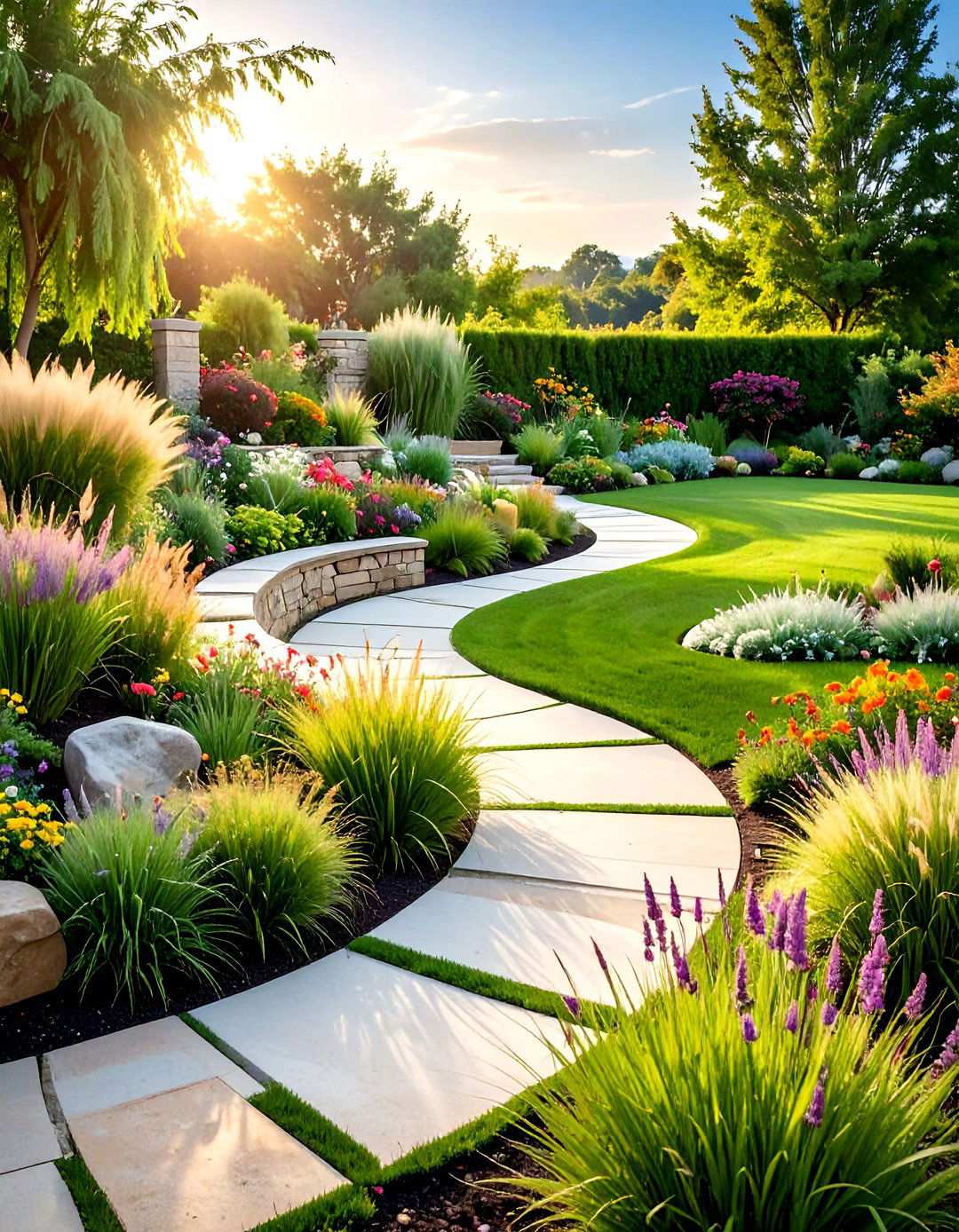 Curved Terraced Landscape Design - 24 Tiered Garden Ideas