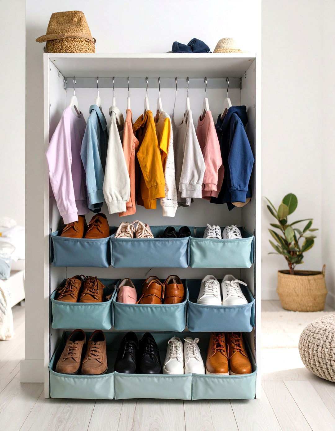 Custom Built In Storage Bench - 24 Lego Storage Ideas