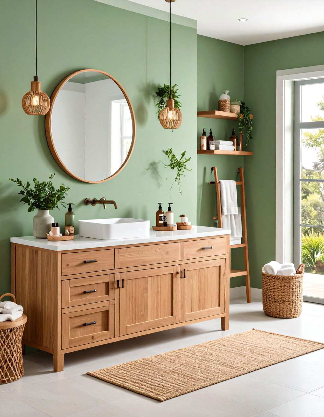 Custom Built in Vanity Surround - 24 Pedestal Sink Storage Ideas