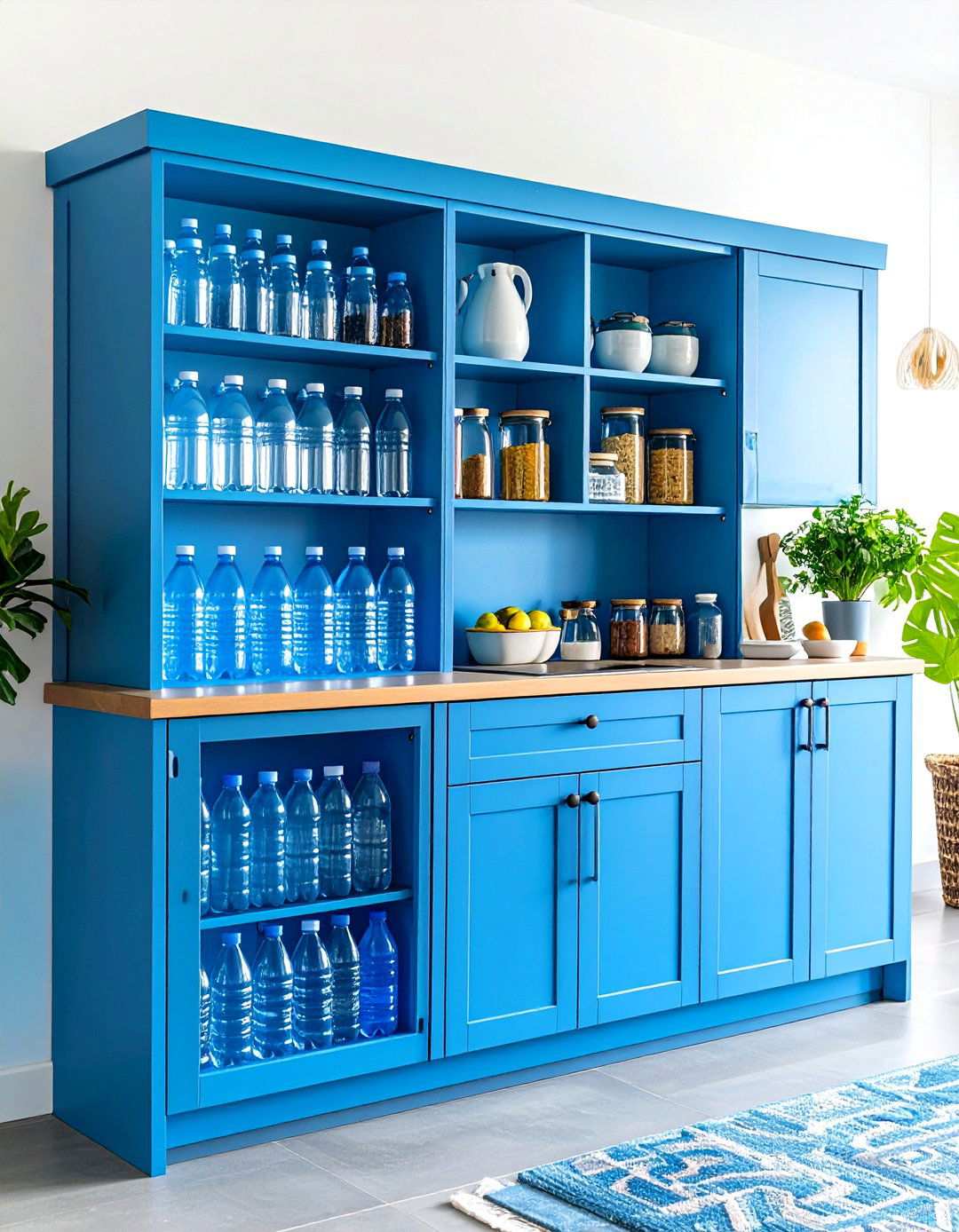 Custom Cabinet Insert - 24 Water Bottle Storage Ideas