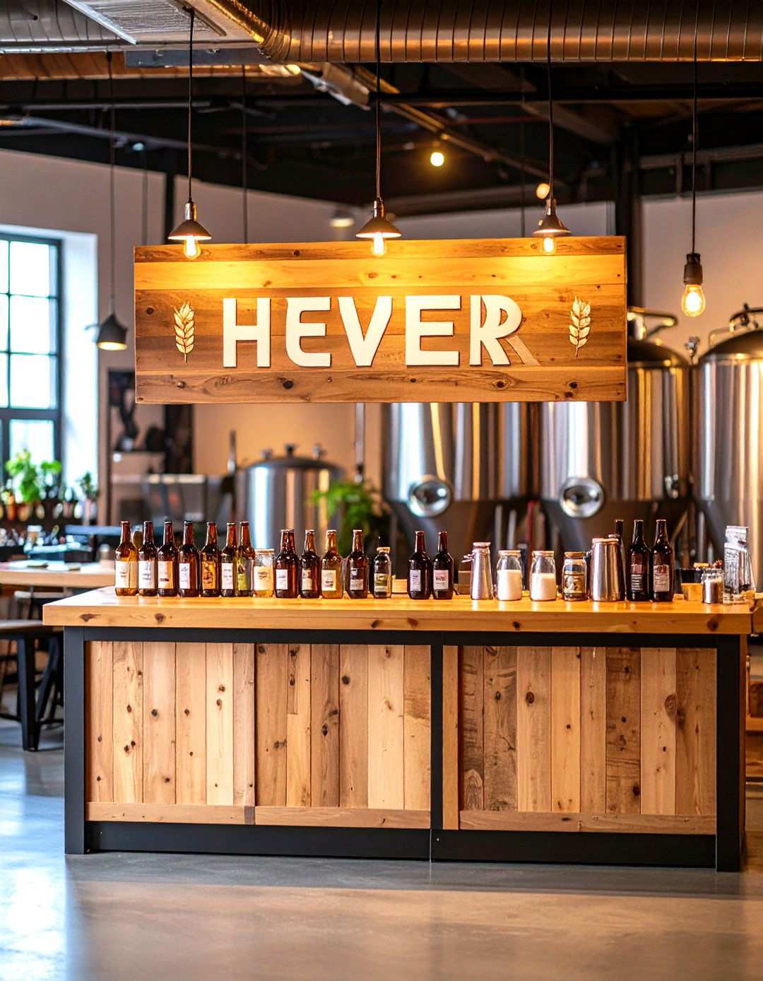 Custom Home Brewery Sign with Brewing Graphics - 24 Man Cave Sign Ideas