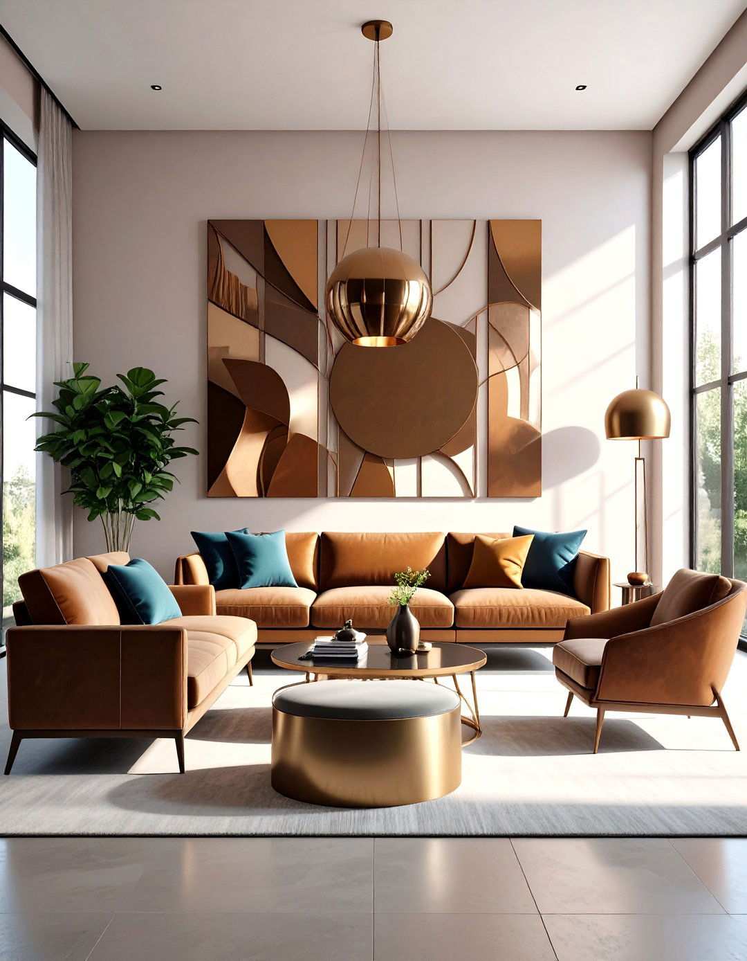 Custom Metal Art Installation - 24 High Ceiling Tall Wall Decor Ideas