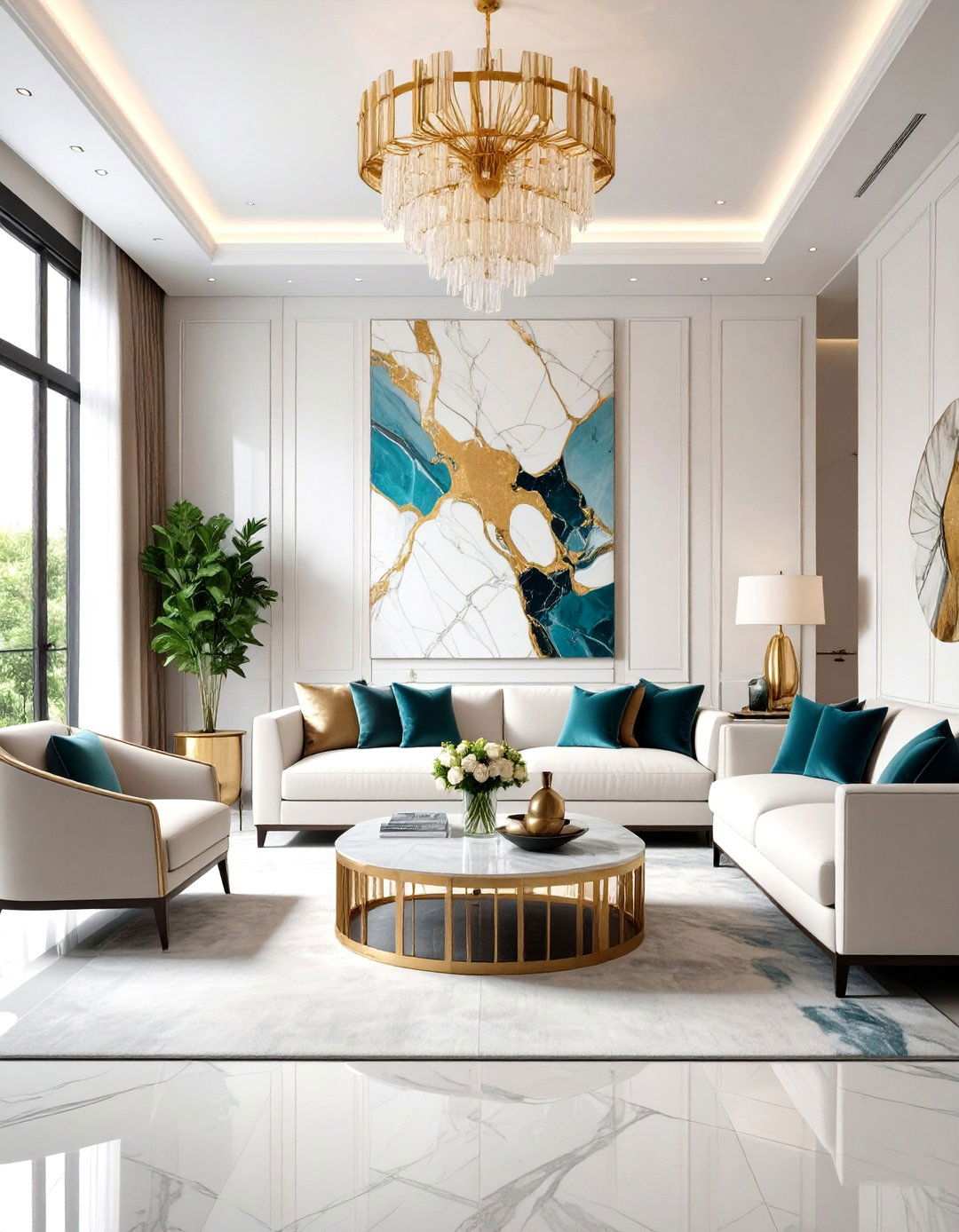 Custom Mosaic Art Panels - 24 Marble Fireplace Ideas