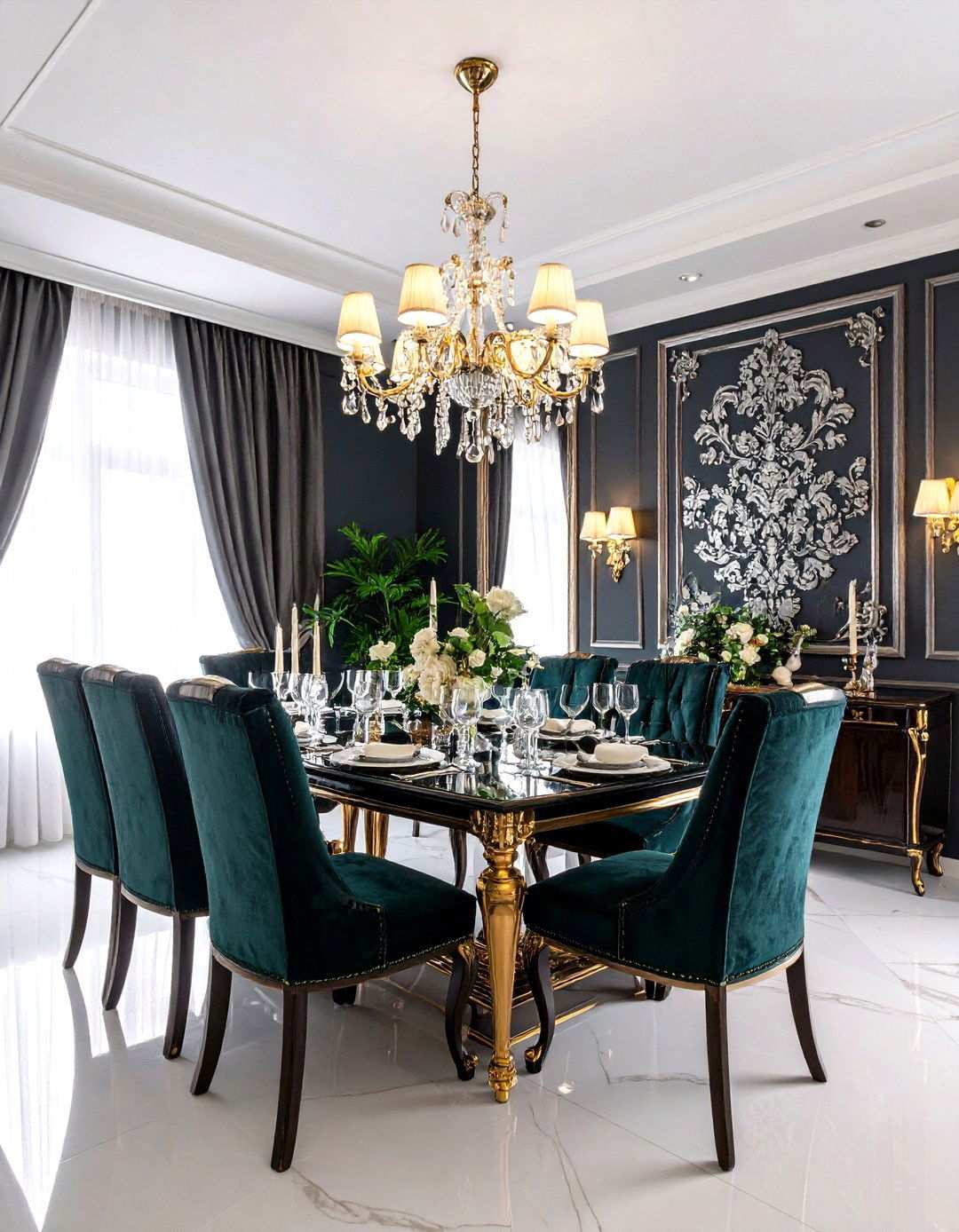 Damask Stencil Elegance - 24 Wall Painting Ideas of Any Room