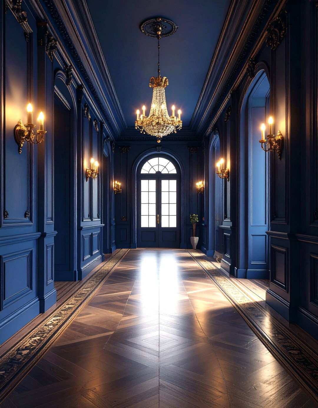 Dark Dramatic Interior Schemes - 24 Victorian Hallway Ideas
