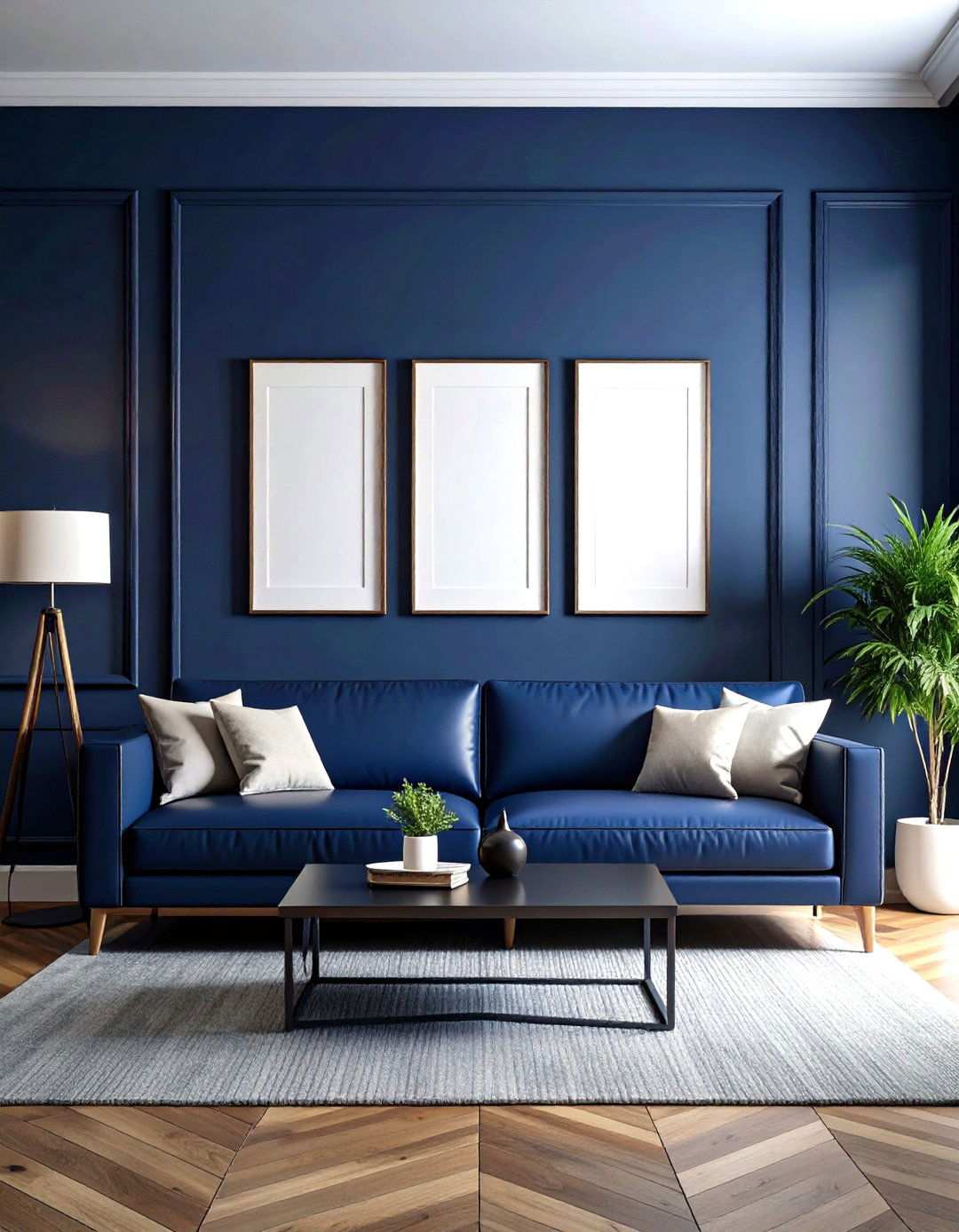 Dark Minimalist Sanctuary Living Room - 24 Men's Living Room Ideas