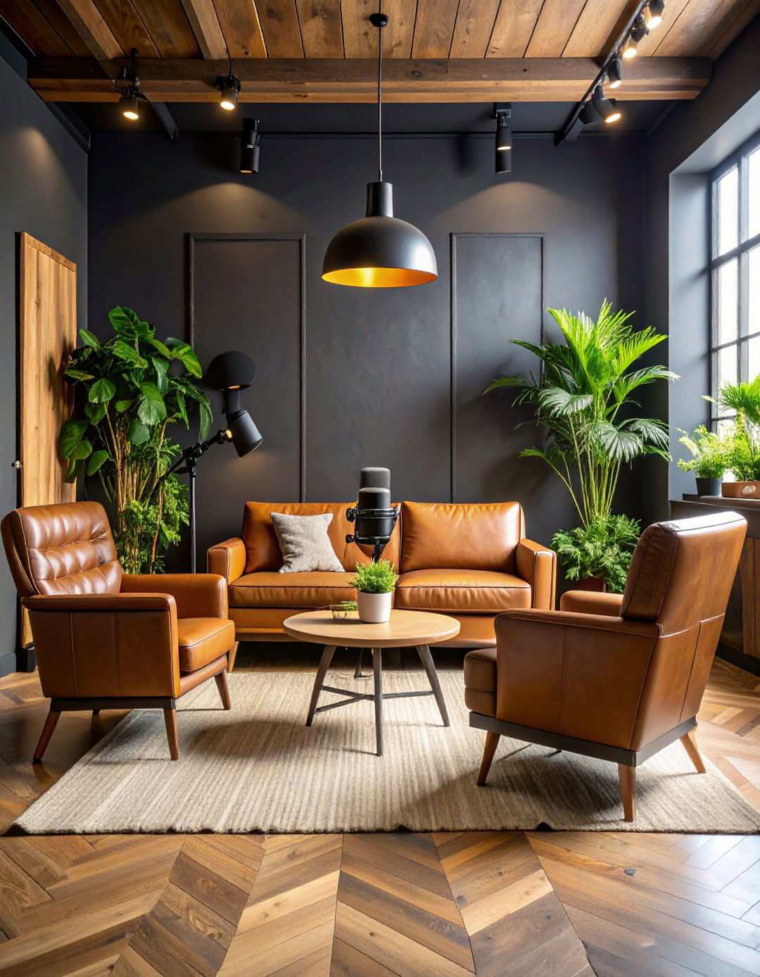 Dark Moody Podcast Room Atmosphere - 24 Podcast Room Ideas