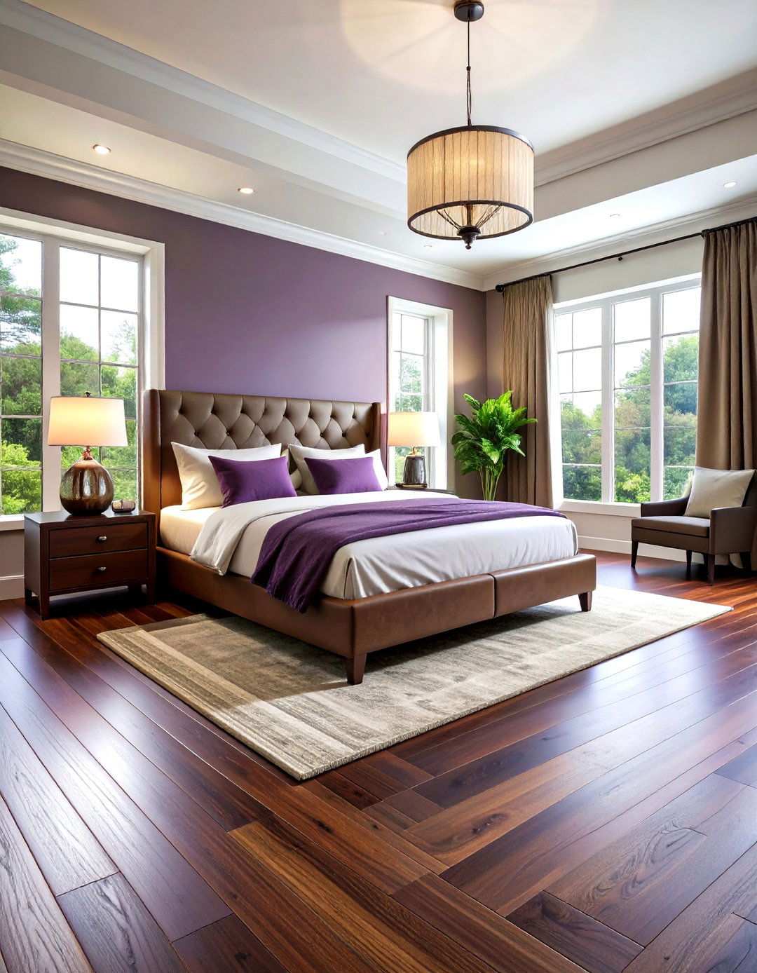Dark Walnut Wide Plank Statement - 24 Wood Floor Ideas