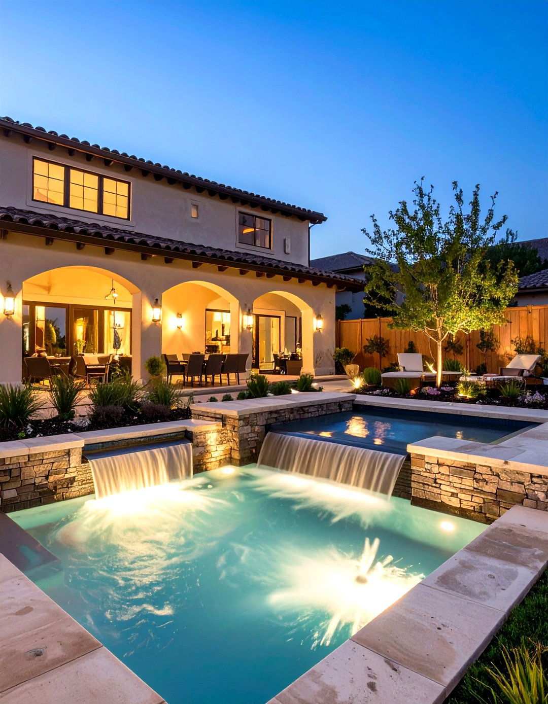 Deck Jet Water Feature Pool - 24 Small Inground Pool Ideas